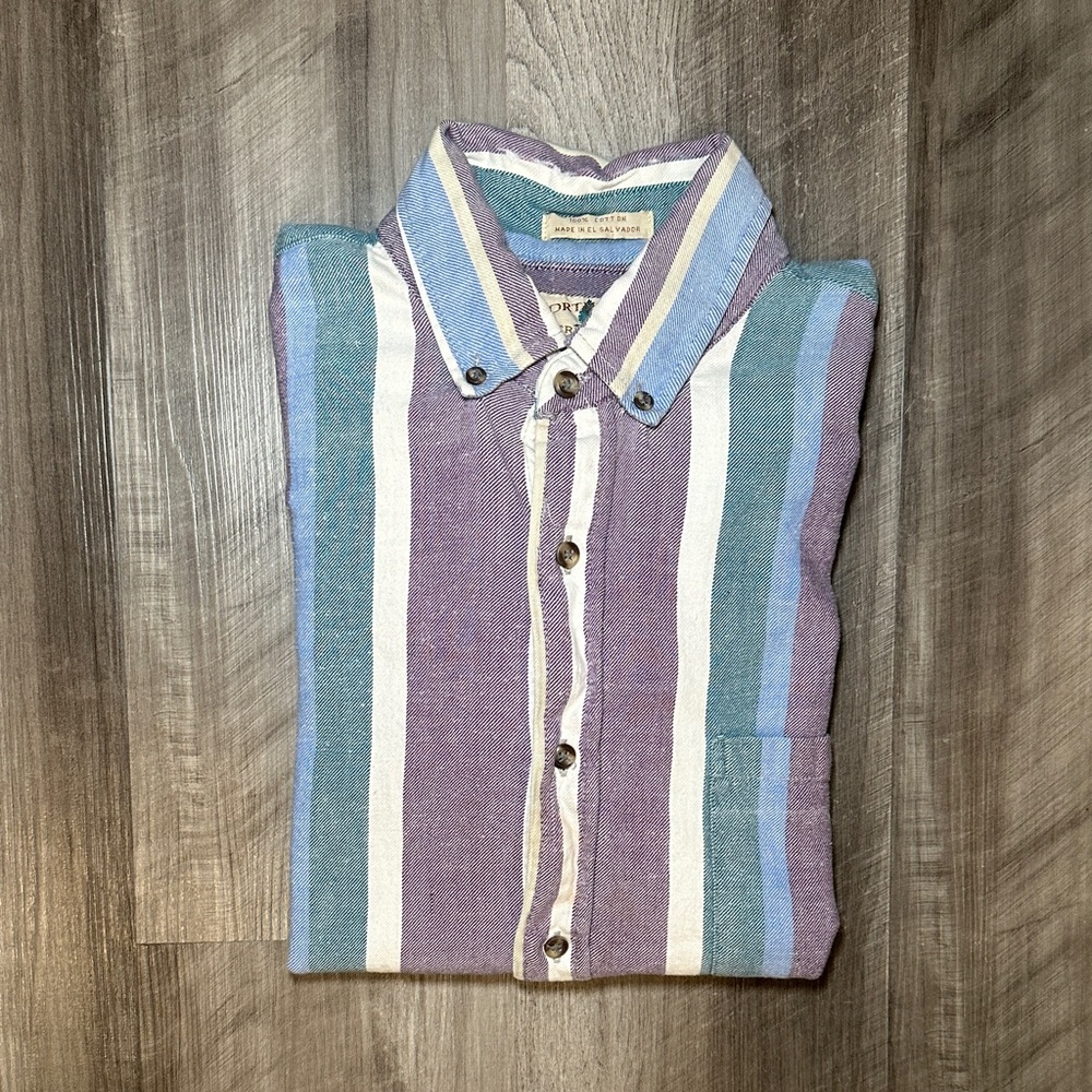 Northwest Territory Vintage Striped Short Sleeve Button Down - Medium